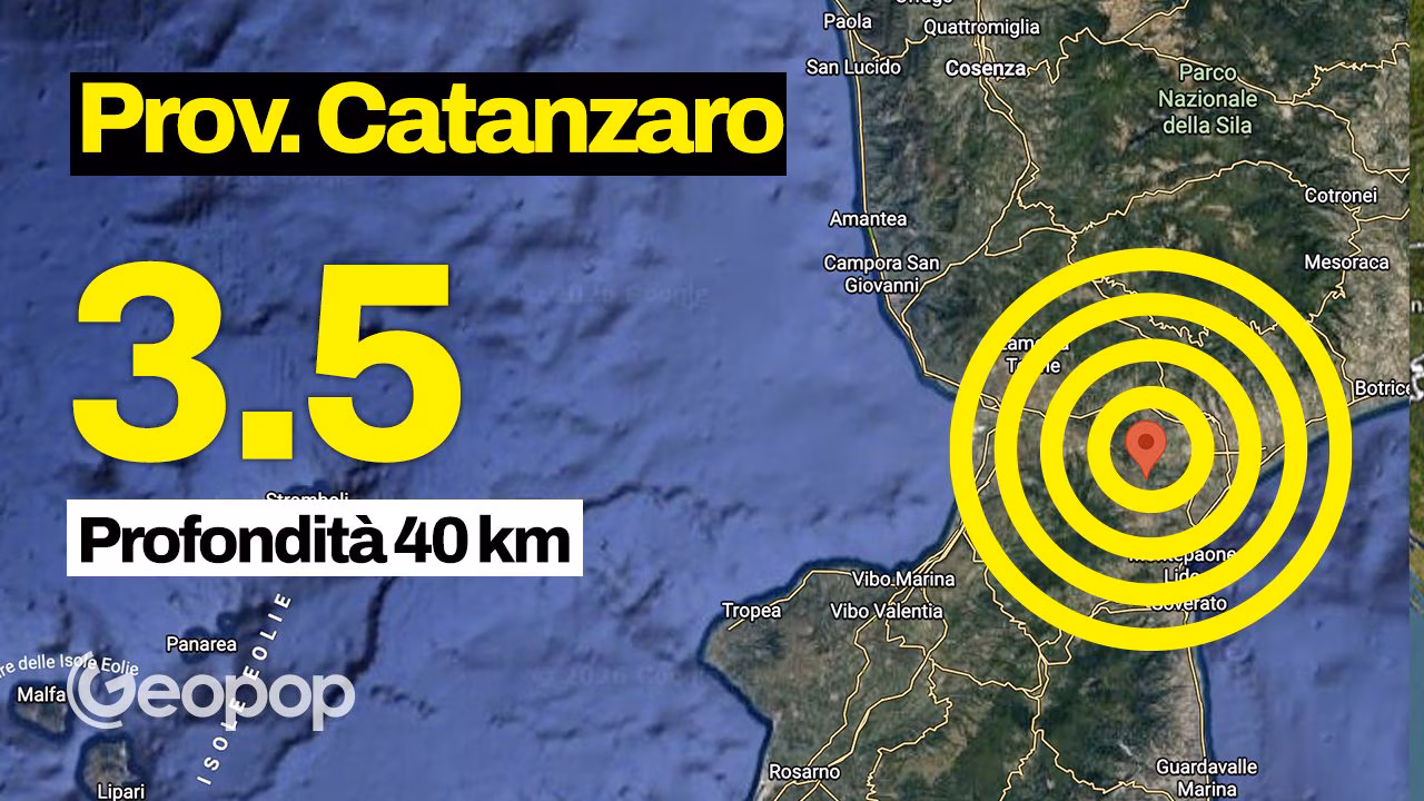 Tremblements de terre à Catanzaro, 9 secousses en quelques heures : la plus forte de M3.5, ce que l'on sait des failles