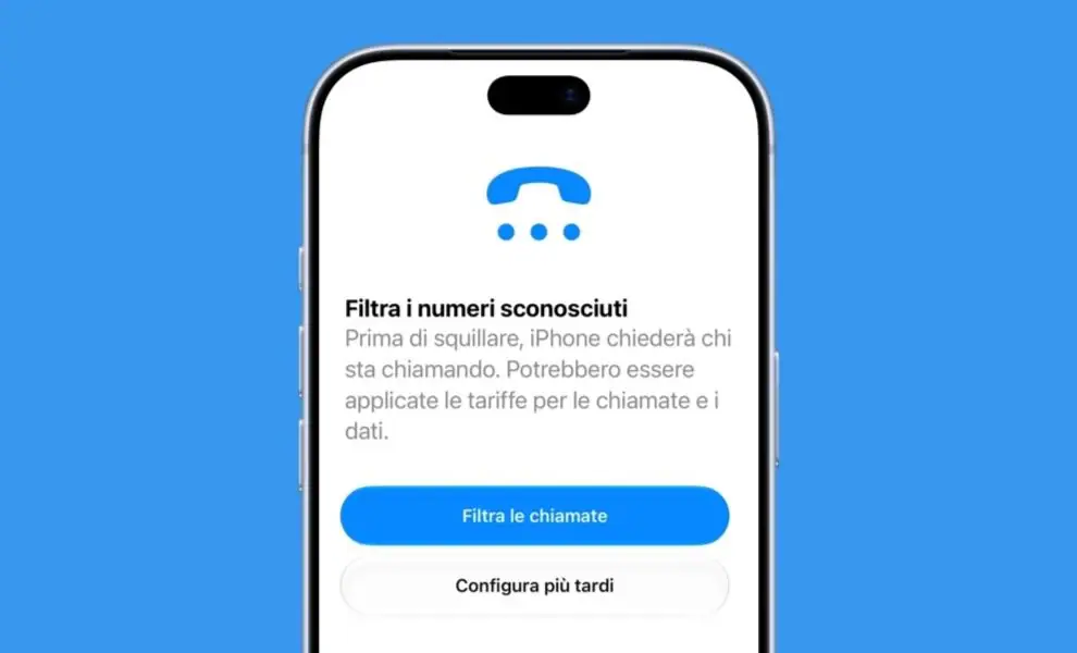 Arrêtez les appels spam sur iPhone en Italie, comment activer la fonction pour interroger des inconnus