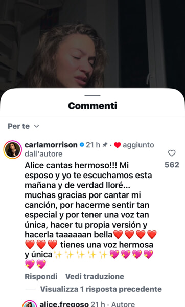 Carla Morrison, commentaire d'Ig Carla Morrison, commentaire d'Ig