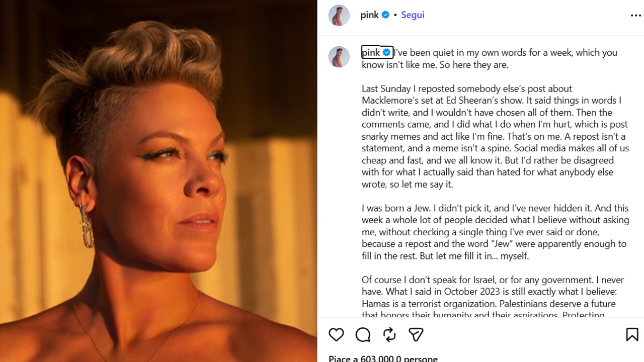 Pauvre Pink, seulement elle a fait pire qu'Ed Sheeran