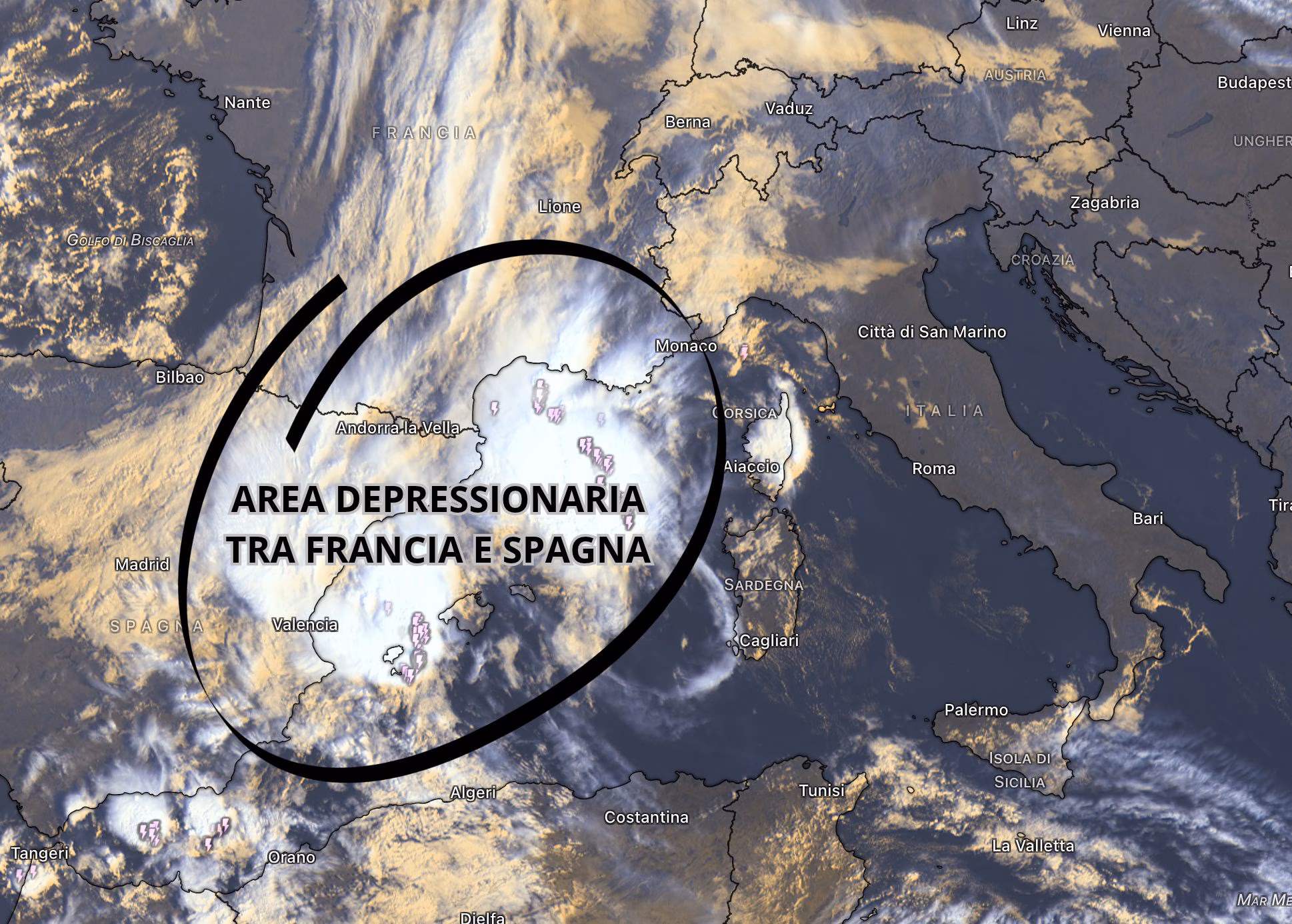 La météo jusqu'au 21 octobre, pluies, vents et perturbations atlantiques arrivant en Italie : zones touchées