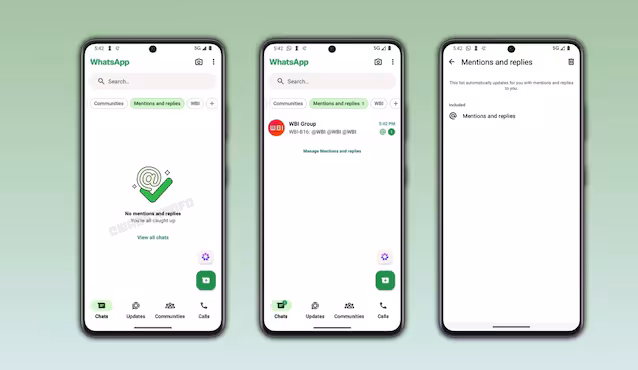 Filtre de mention WhatsApp.