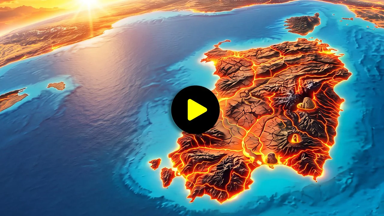 La Sardaigne n'était pas rattachée à l'Italie : l'origine géologique, les volcans et la rotation de 90°