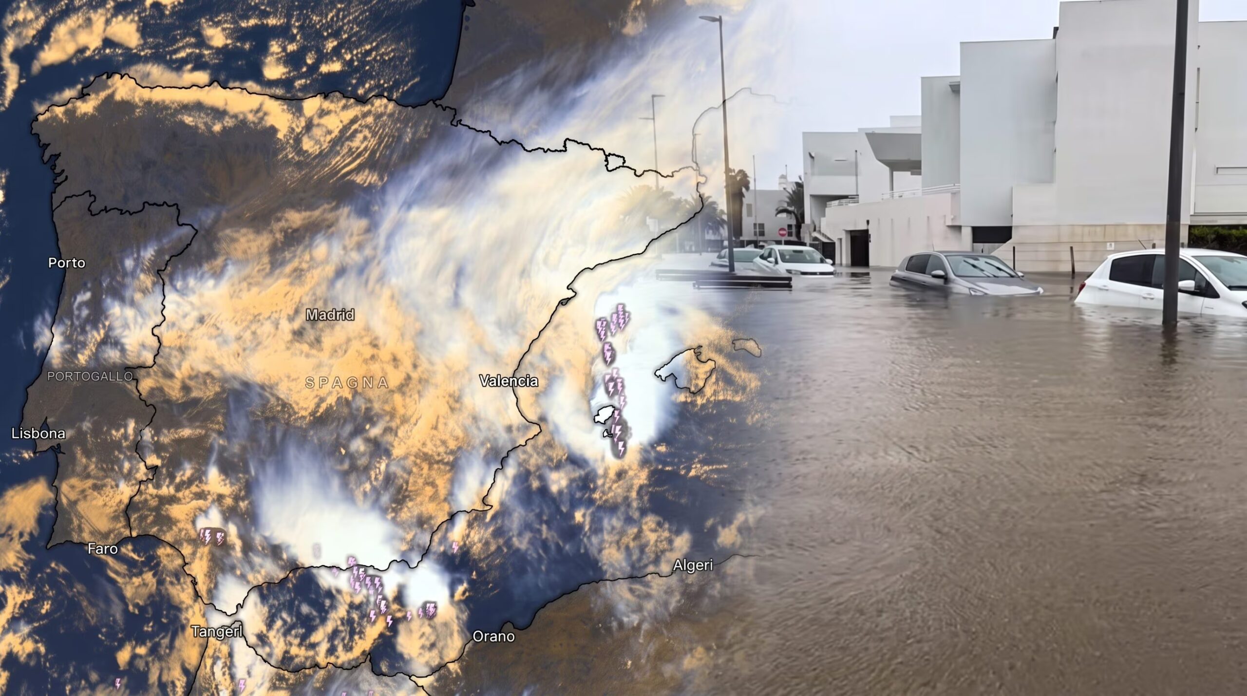 La tempête Adam cible l'Italie après l'Espagne, où elle a provoqué des inondations avec 700 mm de pluie : où elle frappera